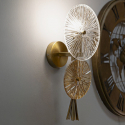 Lámpara de pared Sunrise de vidrio y hierro