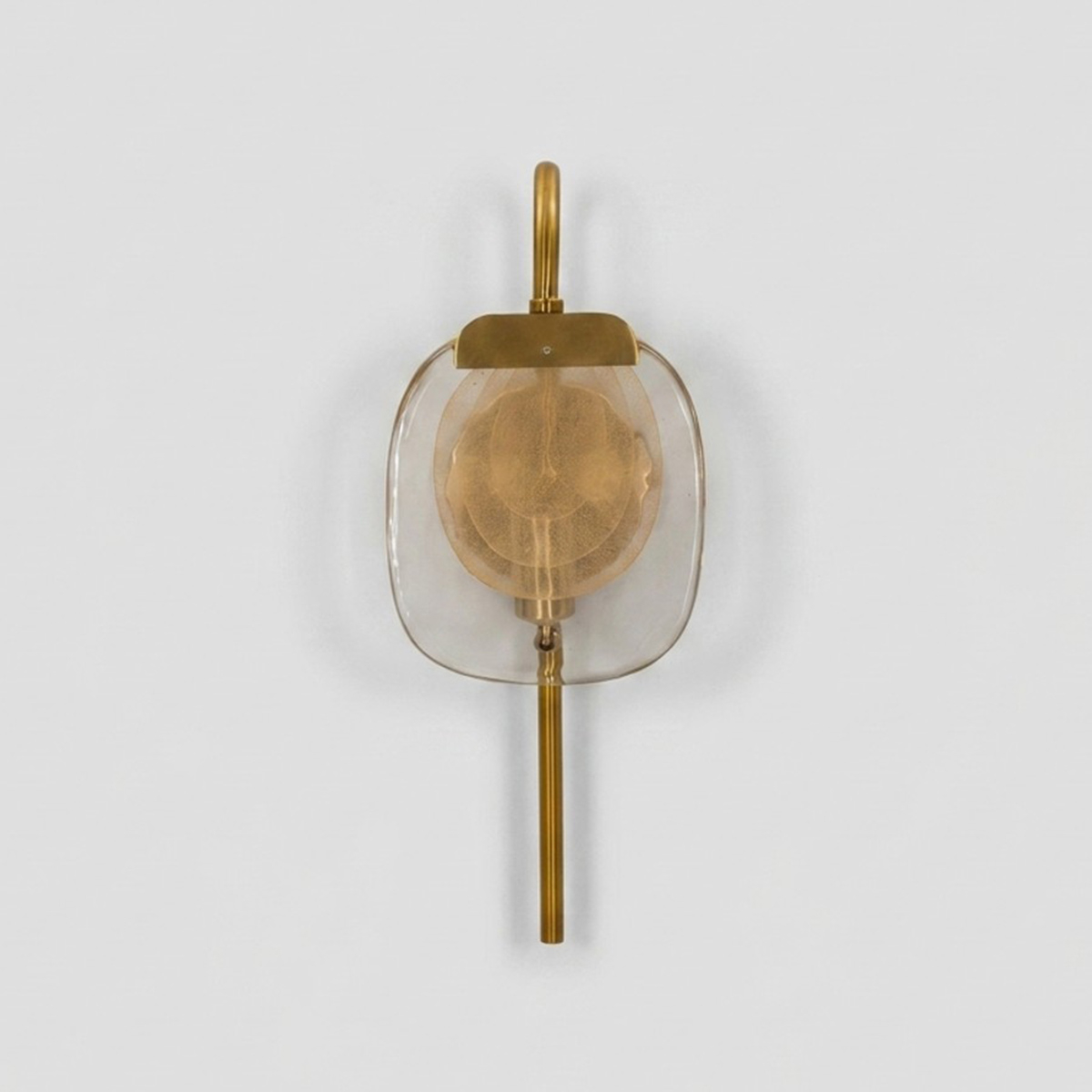 Wandleuchte aus Glas und Eisen Softy