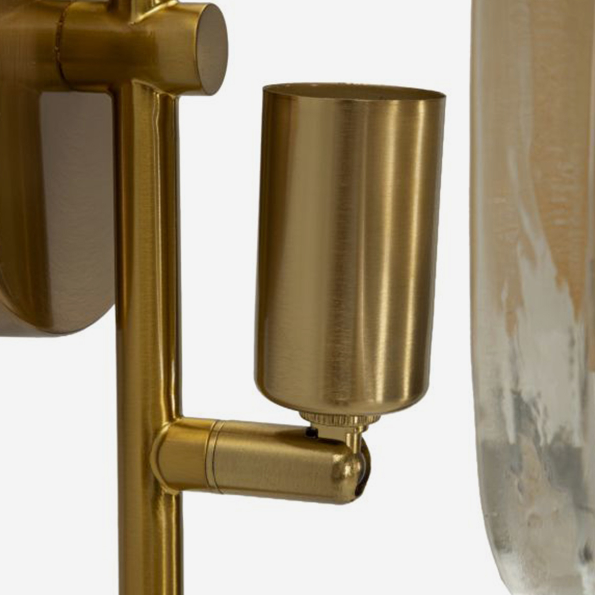 Wandleuchte aus Glas und Eisen Softy