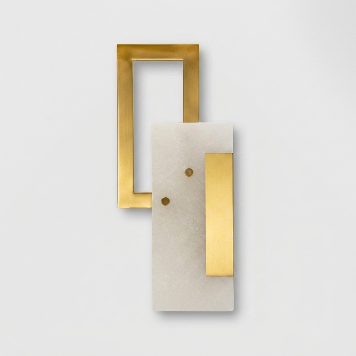 Wandleuchte aus satiniertem Glas und Eisen Cube