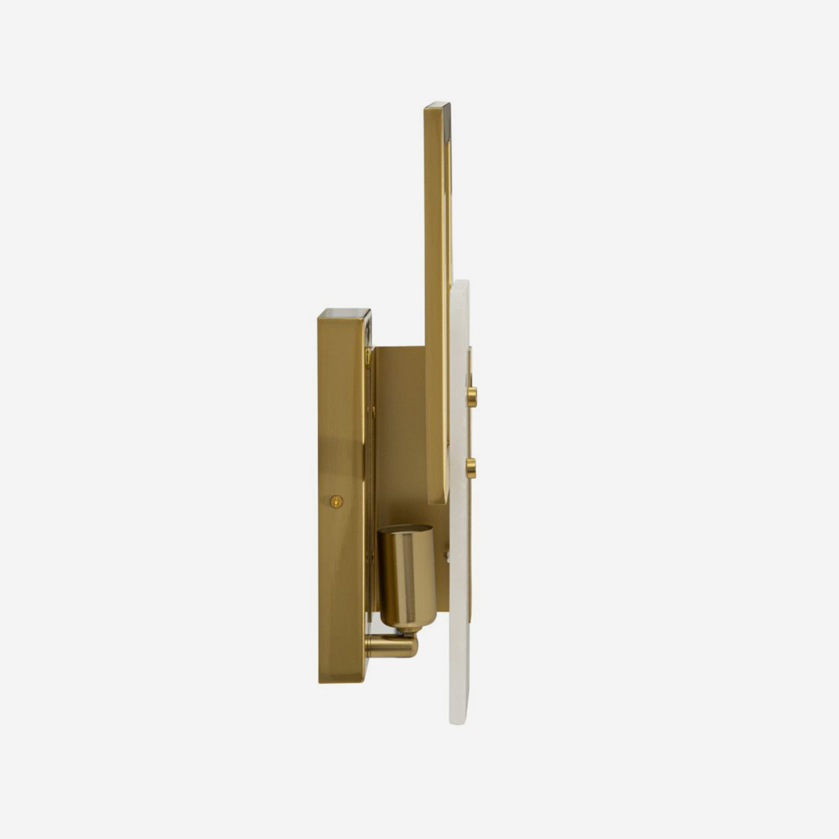 Wandleuchte aus satiniertem Glas und Eisen Cube
