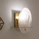 Wandleuchte aus Glas und Eisen Portlan