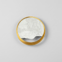 Applique murale ronde en verre et fer Marble