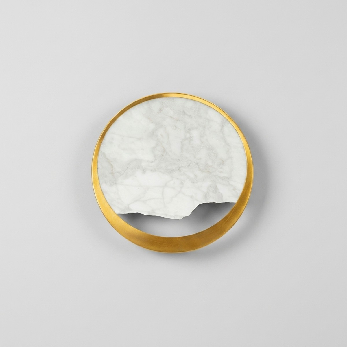 Applique murale ronde en verre et fer Marble