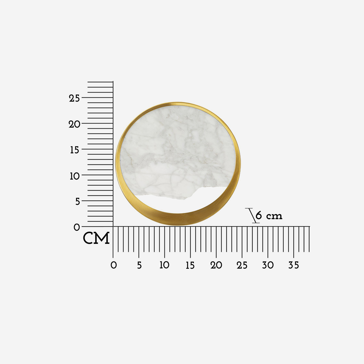 Runde Wandleuchte aus Glas und Eisen Marble