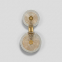 Wandleuchte aus Glas und Eisen, 2-flammig Venice