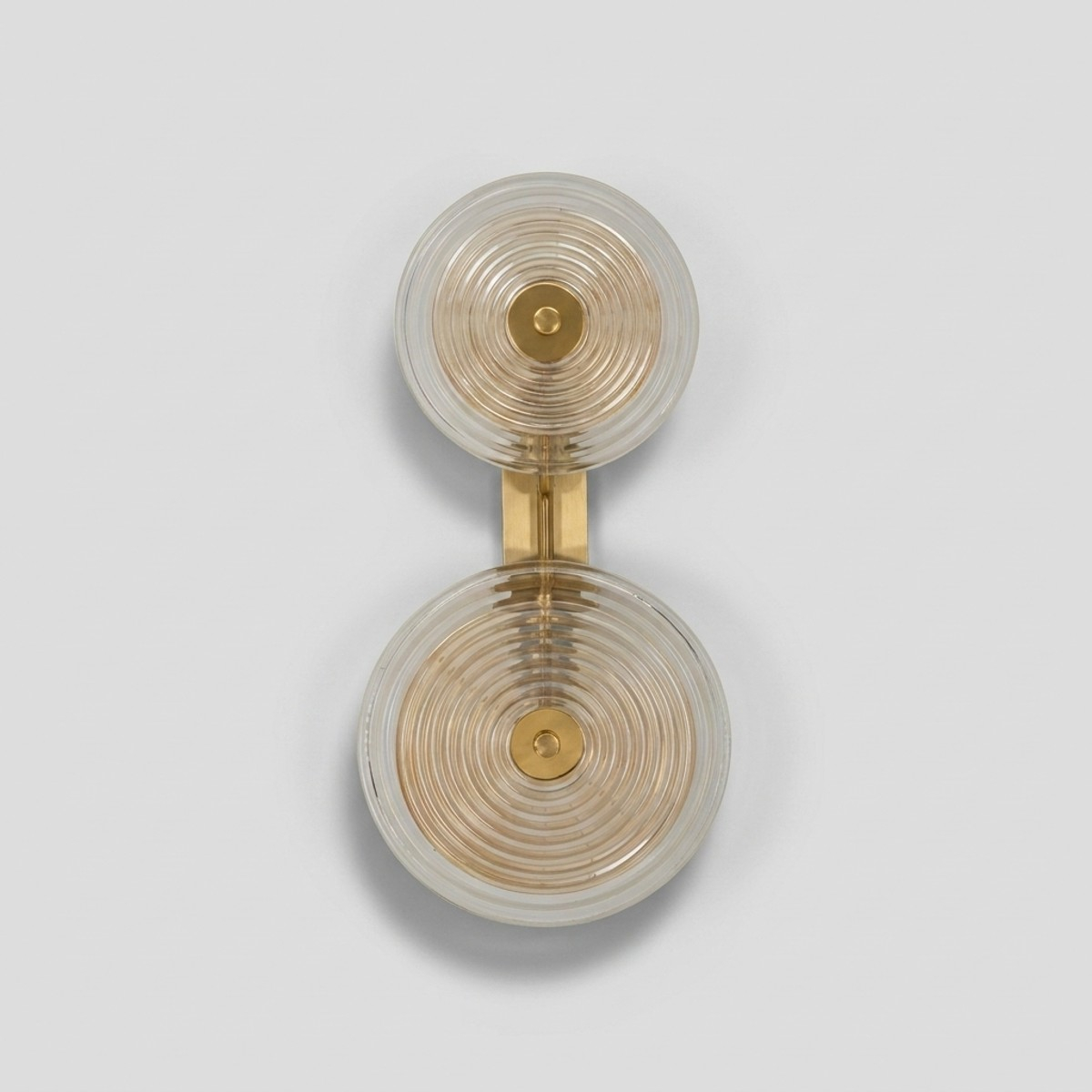Wandleuchte aus Glas und Eisen, 2-flammig Venice