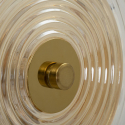 Wandleuchte aus Glas und Eisen, 2-flammig Venice