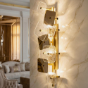 Wandleuchte aus Glas und Eisen, 5-flammig, Glassy