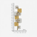 Wandleuchte aus Glas und Eisen, 5-flammig, Glassy