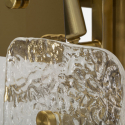 Wandleuchte aus Glas und Eisen, 5-flammig, Glassy