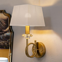 Lampada da parete classica in ferro e tessuto Salisburg