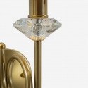Lampada da parete classica in ferro e tessuto Salisburg