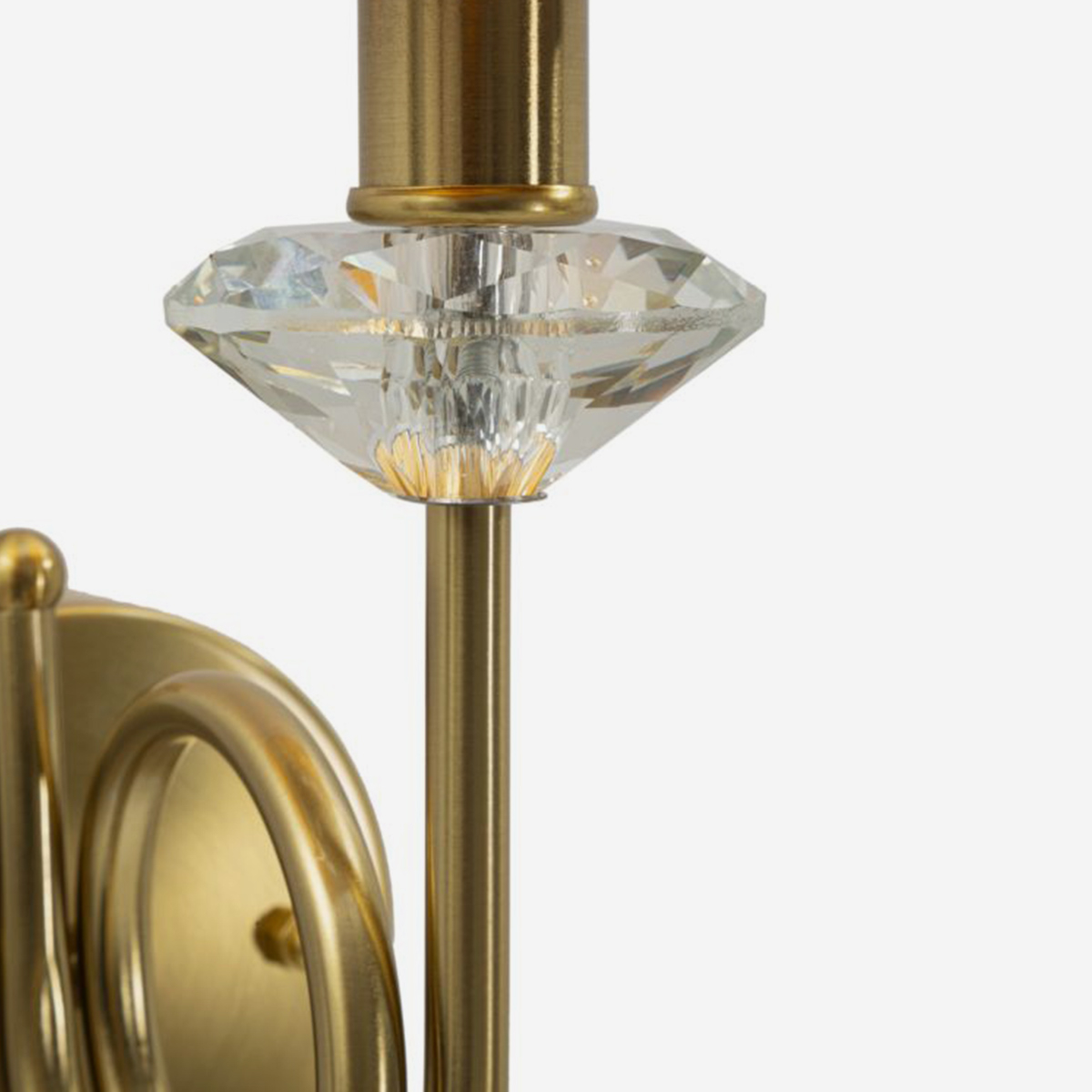 Lampada da parete classica in ferro e tessuto Salisburg