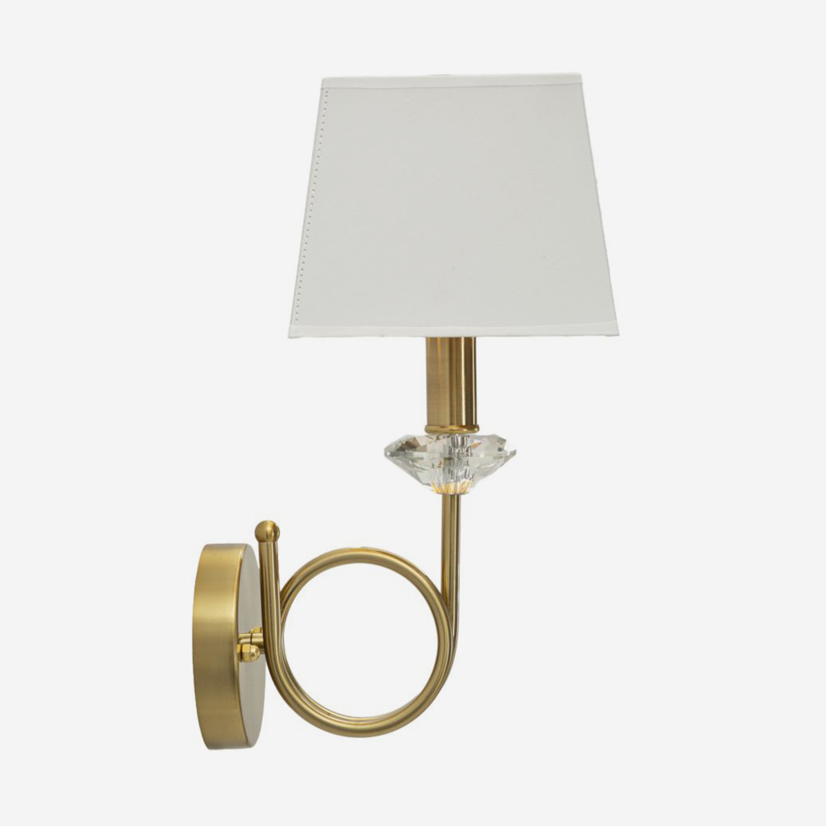 Lampada da parete classica in ferro e tessuto Salisburg