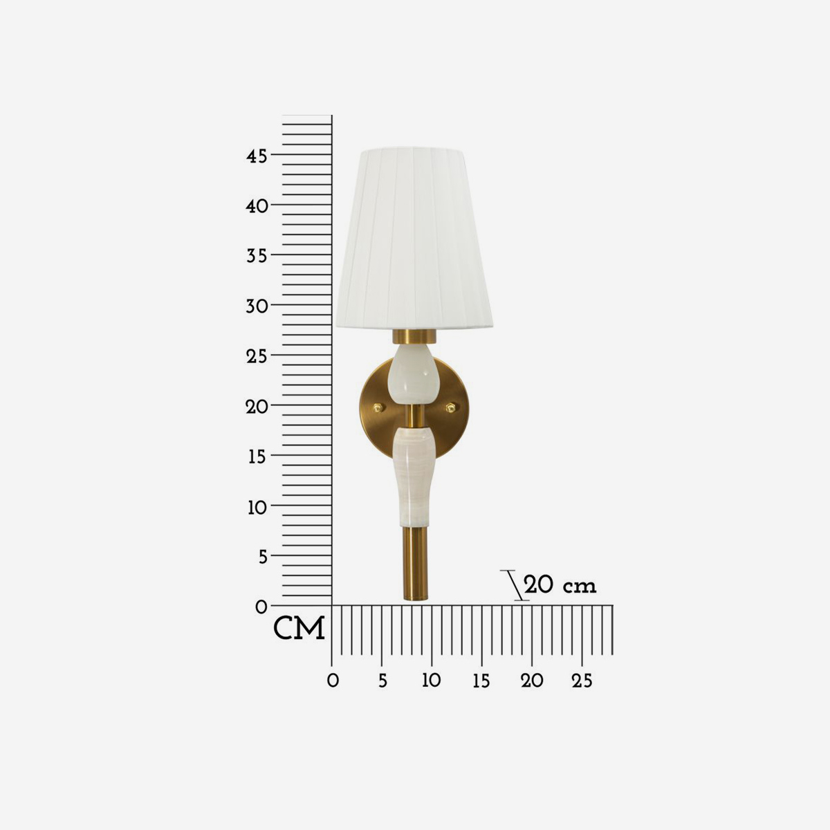 Lámpara de pared Budapest de hierro y tela