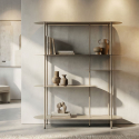 Modernes Metallregal mit 5 Ablagen Saturno