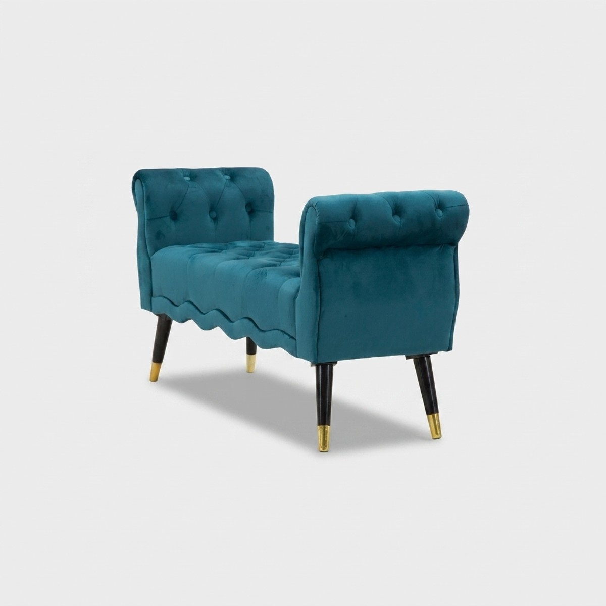 Banqueta tapizada de terciopelo para dormitorio y salón Paris