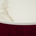 2-teiliges Schminktisch-Set mit Nachttisch und Samt-Hocker Vellit