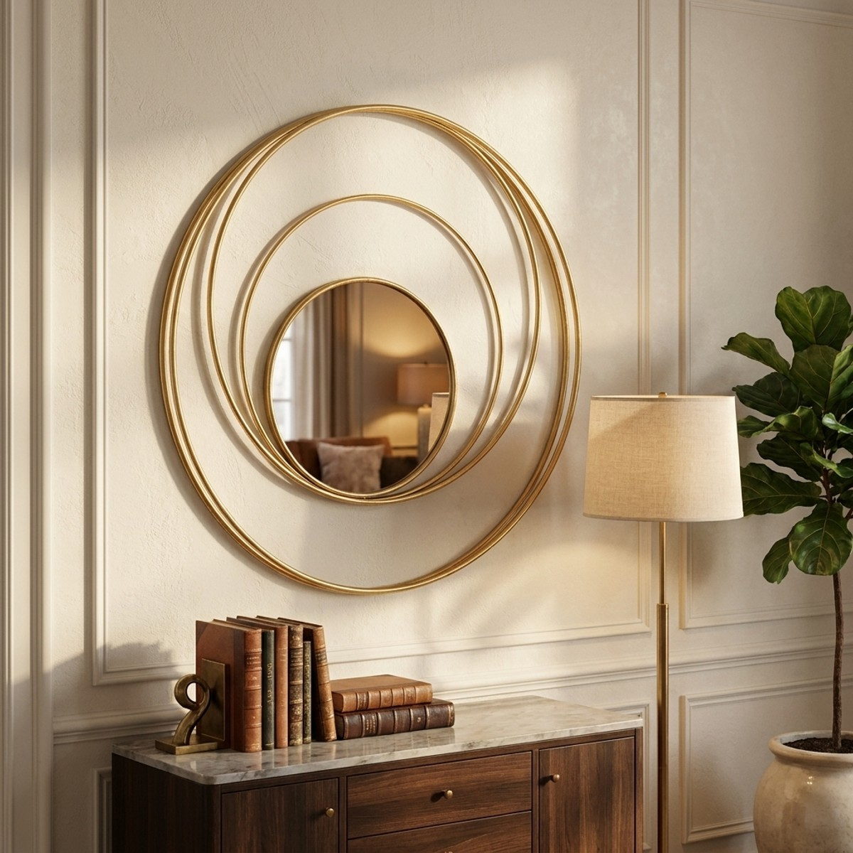 Specchio da parete rotondo decorativo Arc Glam