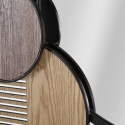 Espejo decorativo de pared en metal y MDF Woody