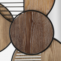 Espejo decorativo de pared en metal y MDF Woody