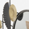 Specchio da parete decorativo in metallo e MDF Abstract