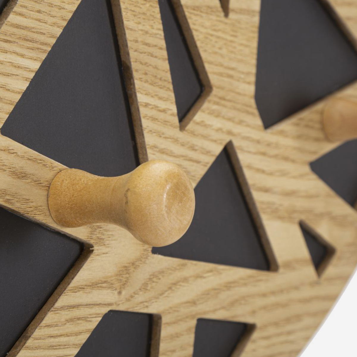 Espejo de pared con perchero en MDF y vidrio Carv
