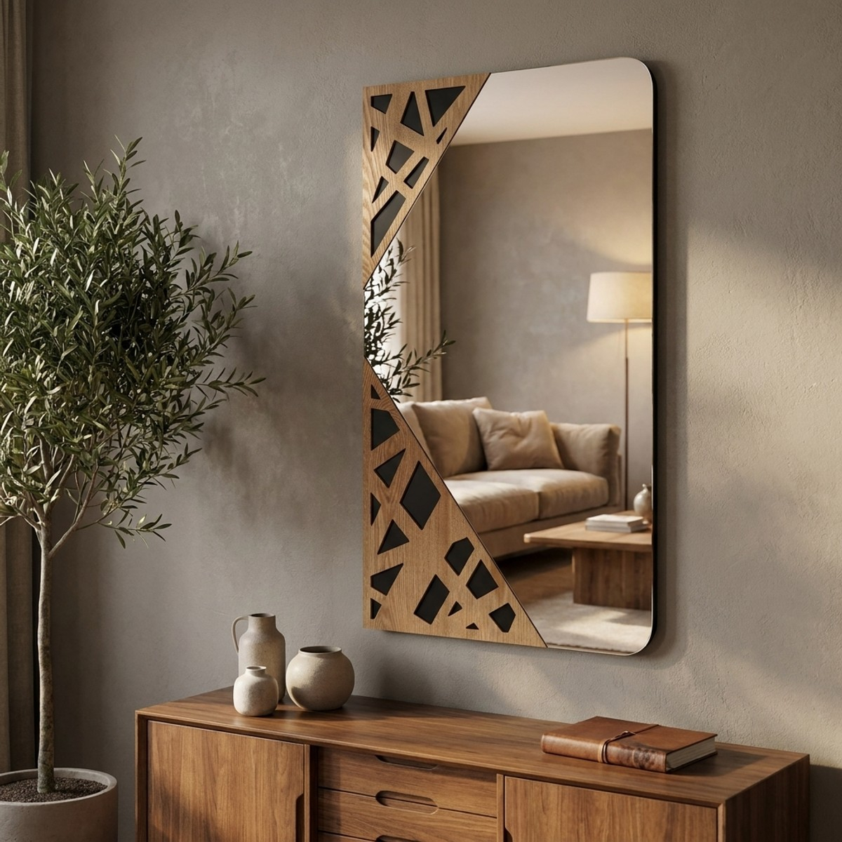 Specchio da parete rettangolare decorativo Angle