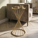 Runder Couchtisch aus Metall und Glas Hypnos 70