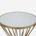 Table basse ronde en métal et verre Hypnos 70