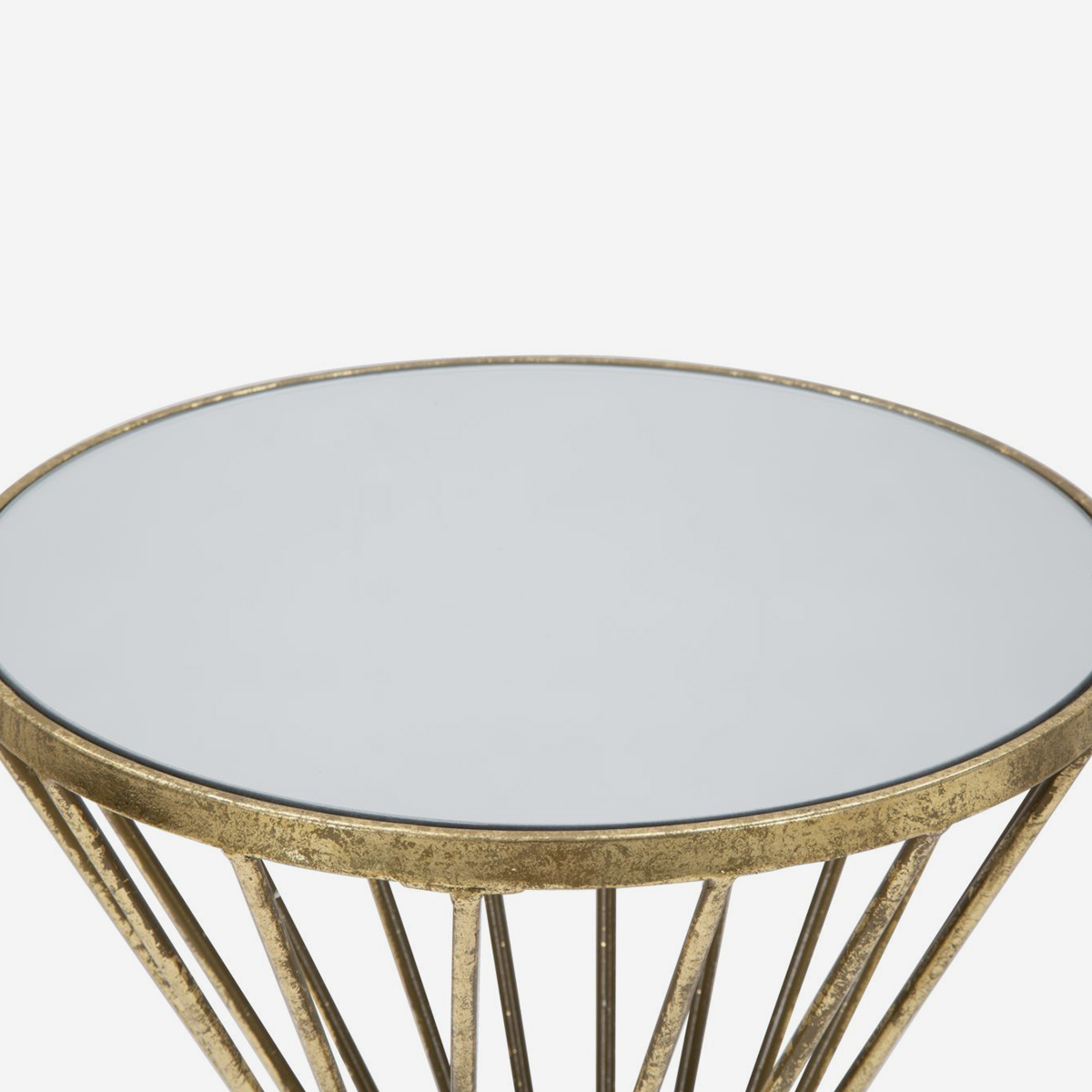 Table basse ronde en métal et verre Hypnos 70
