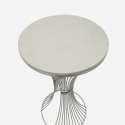 Table d’appoint haute avec plateau en marbre et métal Funnel 100