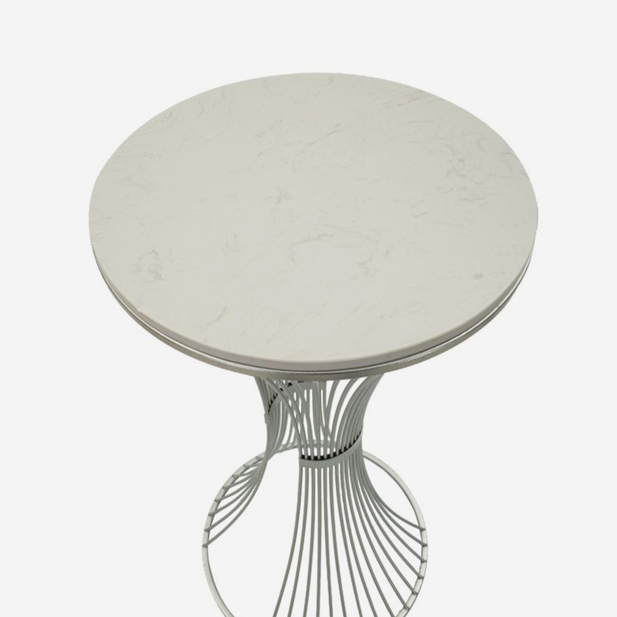 Table d’appoint haute avec plateau en marbre et métal Funnel 100