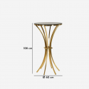Table de bar rond en fer et verre Shanty 60