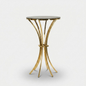 Table de bar rond en fer et verre Shanty 60