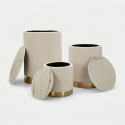 Lot de 3 présentoirs cylindriques avec conteneur Shop