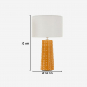 Lámpara de mesa de cerámica con pantalla Gliss