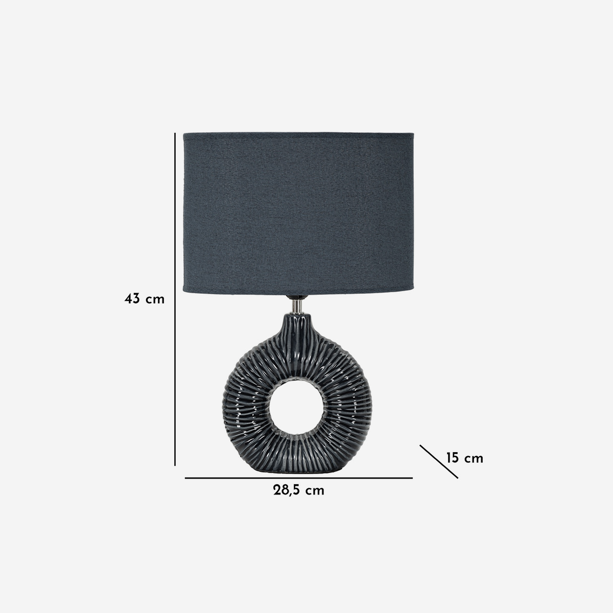 Lámpara de mesa de cerámica con pantalla Seta