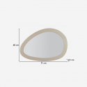 Specchio da parete sagomato moderno 71x48 cm Saturno