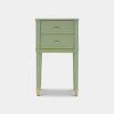 Table de chevet en bois avec 2 tiroirs pour chambre Camille