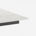 Table extensible en mélaminé avec structure noire 140/190x90 Pluto