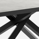 Table extensible en mélaminé avec structure noire 140/190x90 Pluto