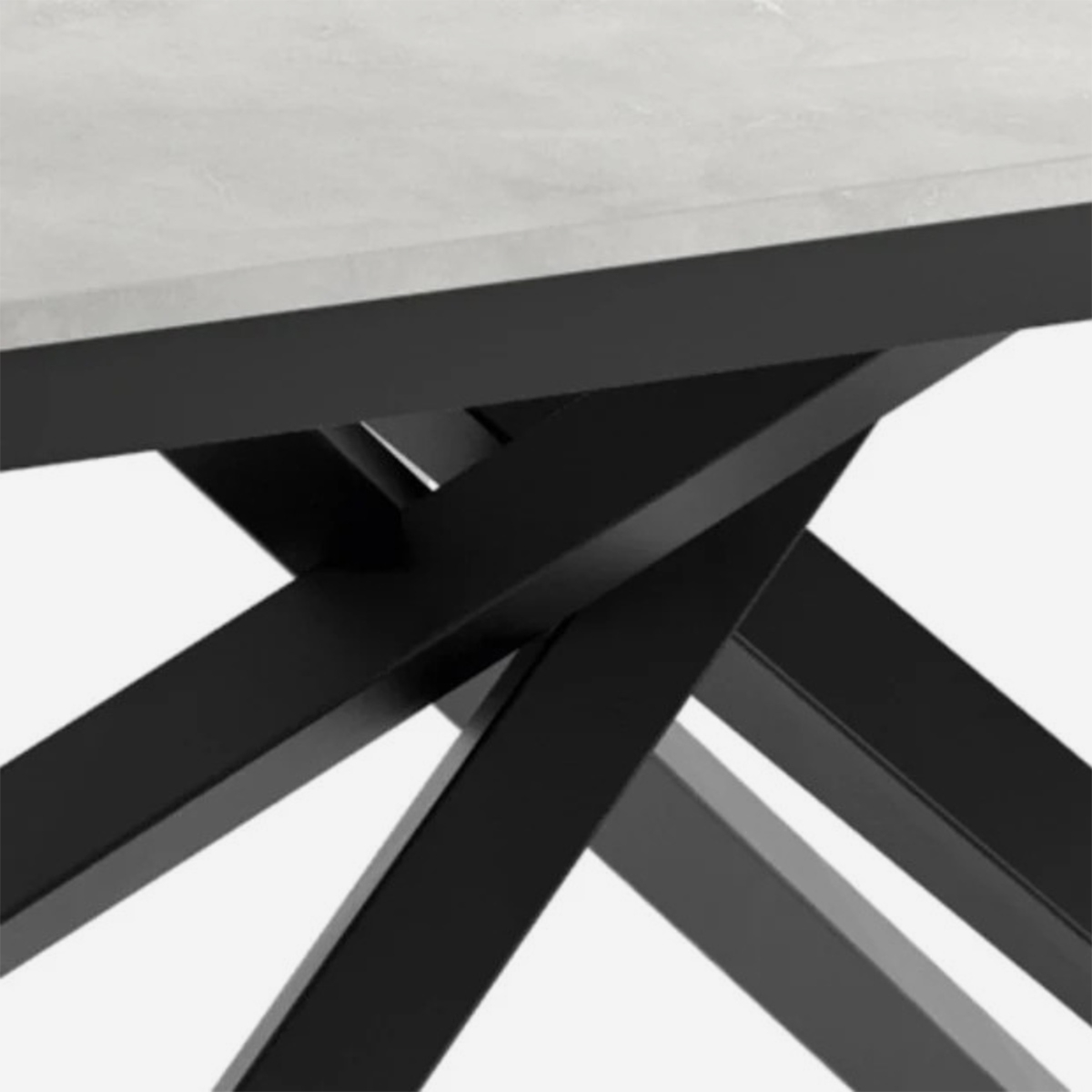 Mesa extensible de melamina con estructura negra 140/190x90 Pluto