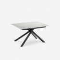 Mesa extensible de melamina con estructura negra 140/190x90 Pluto