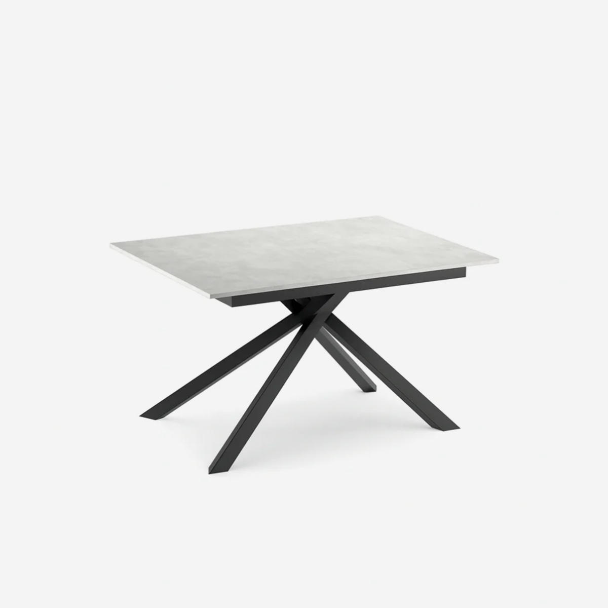 Table extensible en mélaminé avec structure noire 140/190x90 Pluto