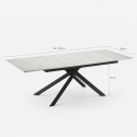 Mesa extensible de melamina con estructura negra 140/190x90 Pluto
