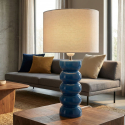 Lampada da tavolo in ceramica con paralume Torr