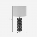 Lampada da tavolo in ceramica con paralume Torr