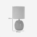 Lampada da comodino in ceramica con paralume Pontus